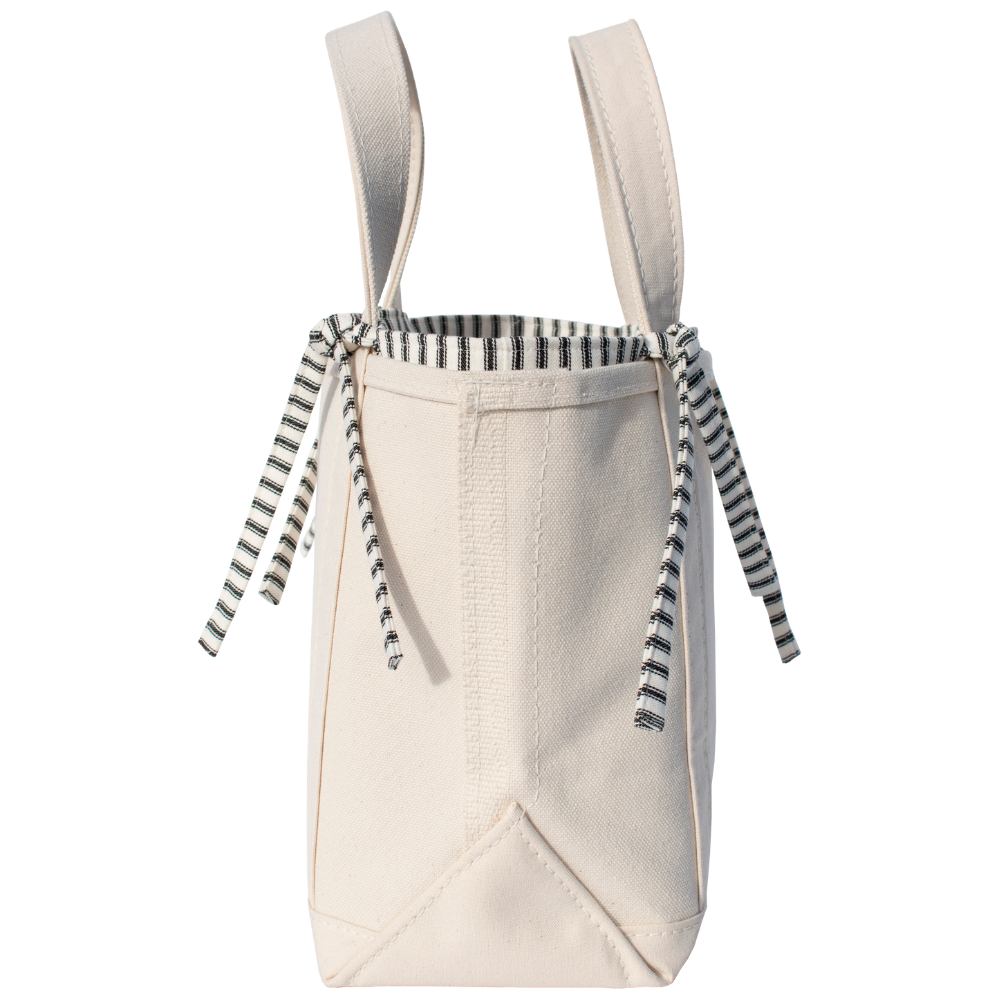 Black Ticking Stripe Small Tie-On Liner - Knot Ties