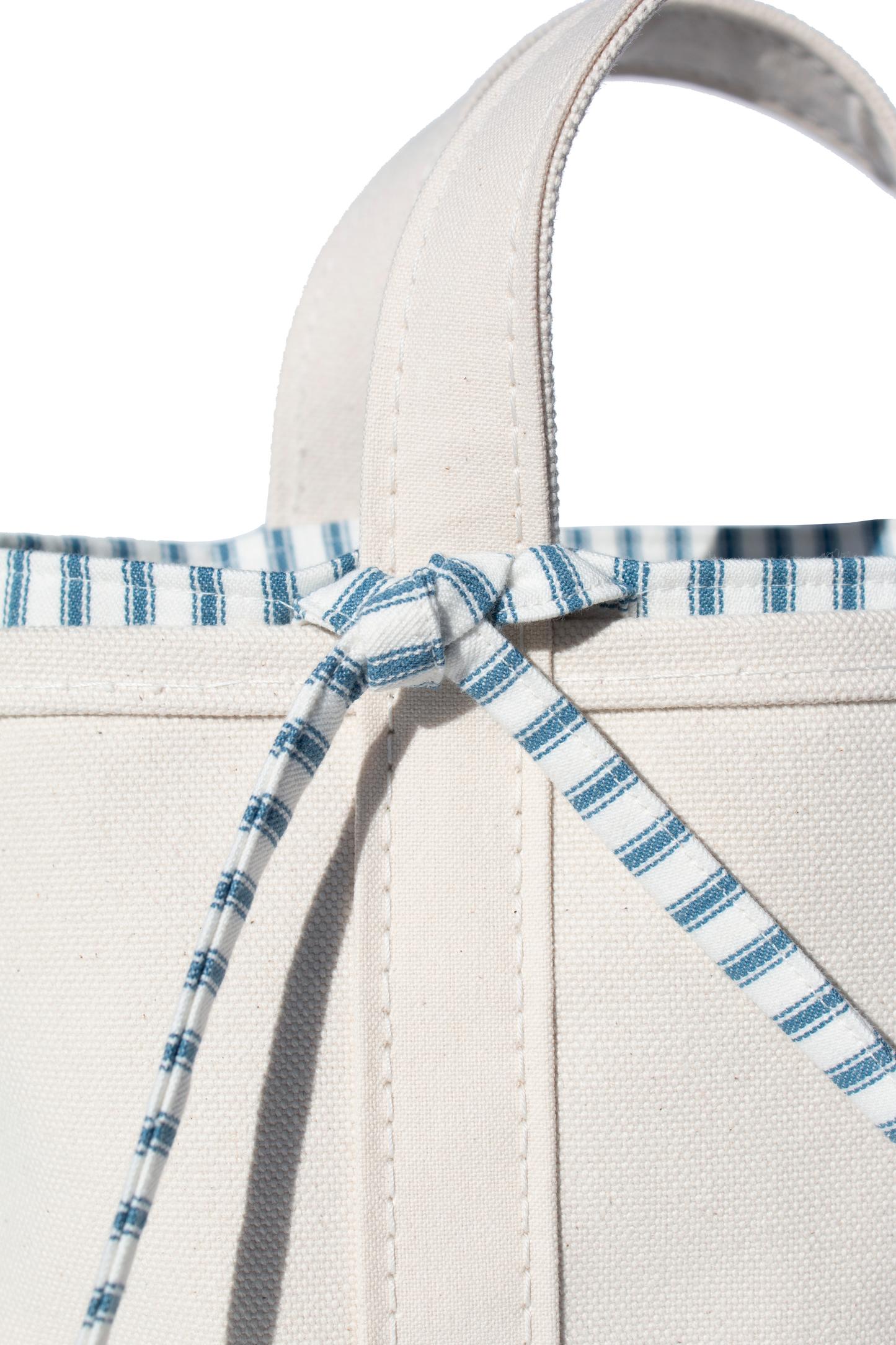 Blue Ticking Stripe Mini Tie-On Liner - Knot Ties