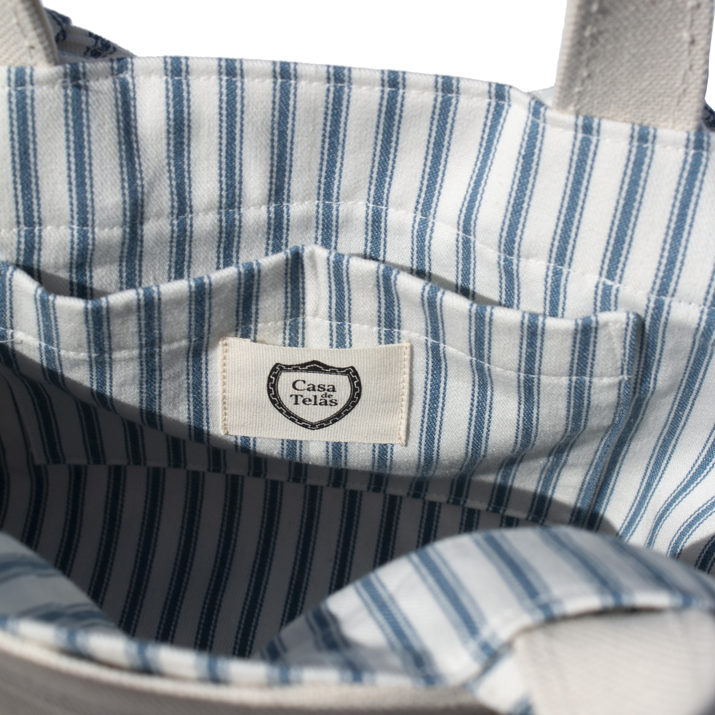 Blue Ticking Stripe Mini Tie-On Liner - Knot Ties