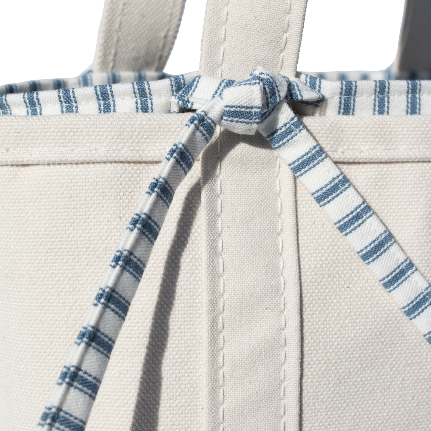 Blue Ticking Stripe Small Tie-On Liner - Knot Ties