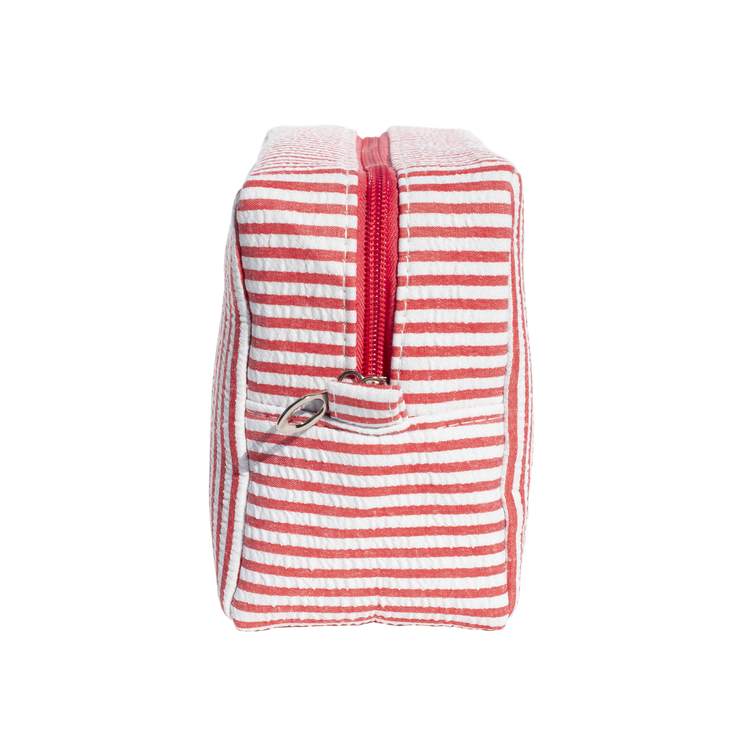 Red Seersucker Monogrammed Toiletry Bag