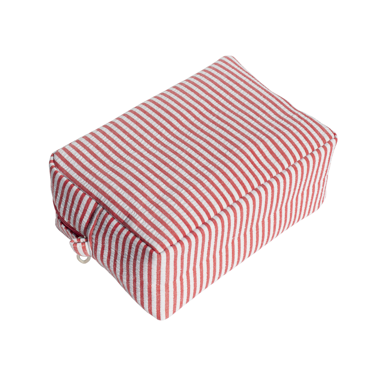 Red Seersucker Monogrammed Toiletry Bag