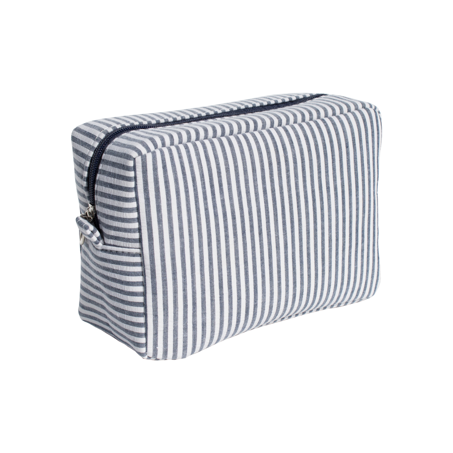 Blue Seersucker Monogrammed Toiletry Bag