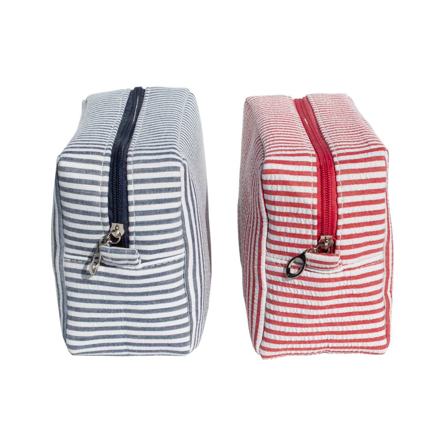 Red Seersucker Monogrammed Toiletry Bag