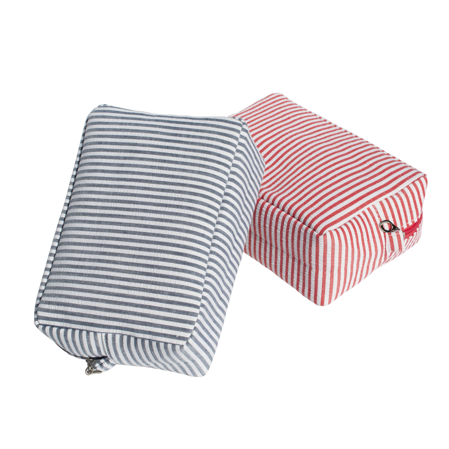 Red Seersucker Monogrammed Toiletry Bag