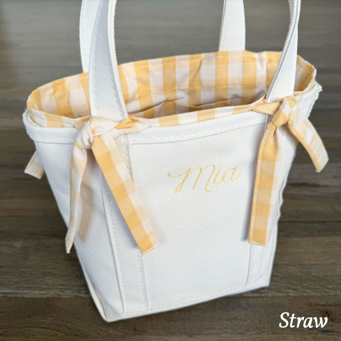 Schumacher Elton Cotton Check Tote - Chain Stitch