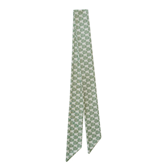 Green Indian Floral Fabric Ribbon