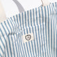Blue Ticking Stripe Large Tie-On Liner - Knot Ties
