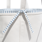 Blue Ticking Stripe Large Tie-On Liner - Knot Ties
