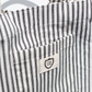 Black Ticking Stripe Large Tie-On Liner - Bow Ties