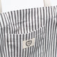 Black Ticking Stripe Large Tie-On Liner - Knot Ties