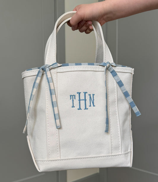 Schumacher Elton Cotton Check Tote - Monogram