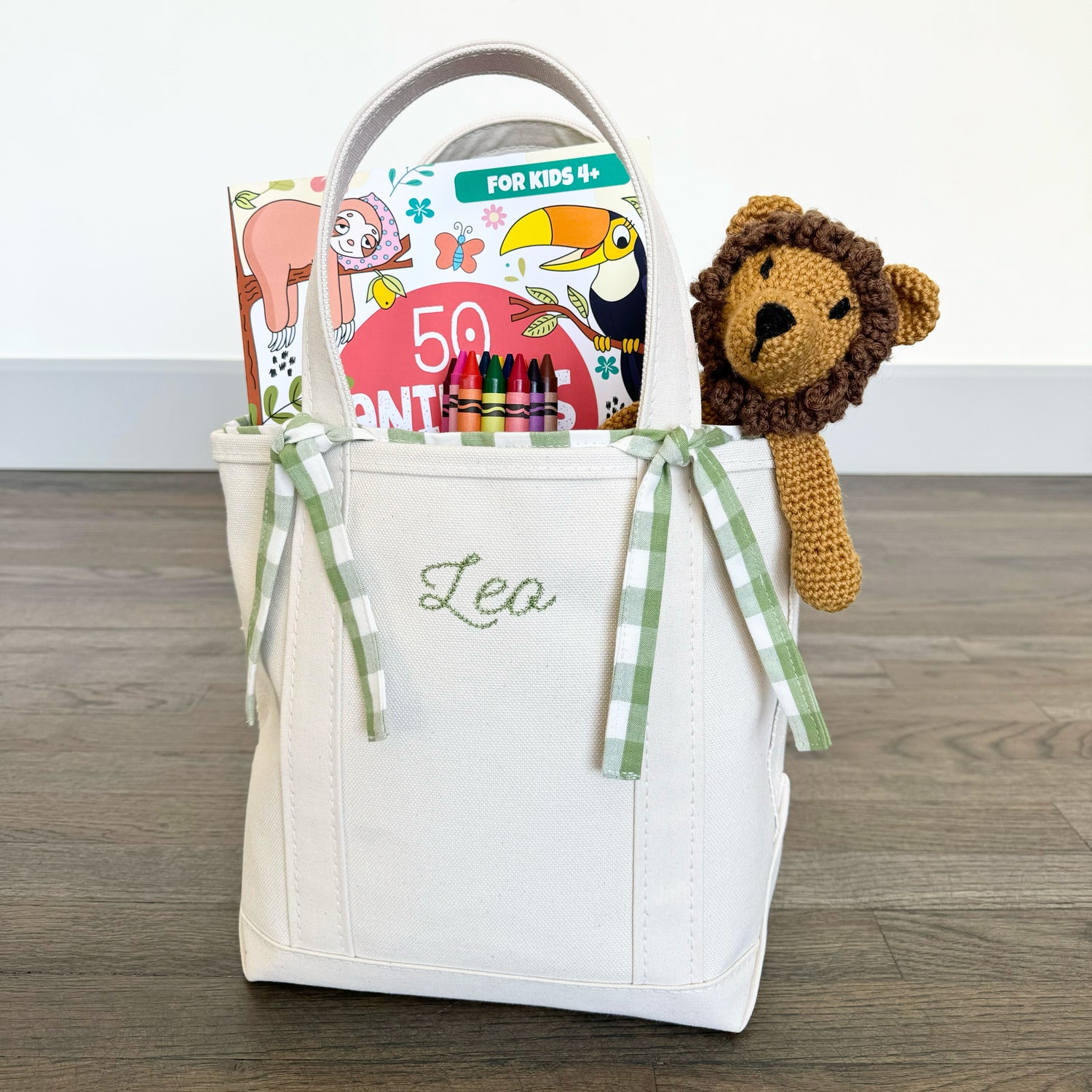 Elton Cotton Check Tote