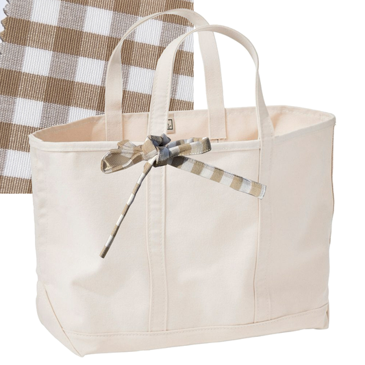 Large Tie-On Liner - Small Gingham - Bow Ties