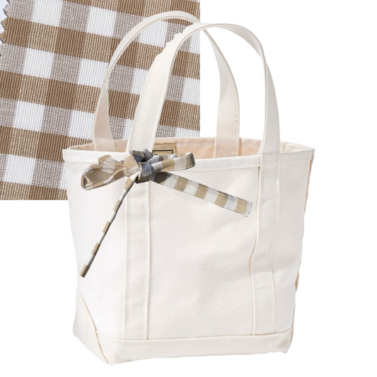 Small Tie-On Liner - Small Gingham - Bow Ties